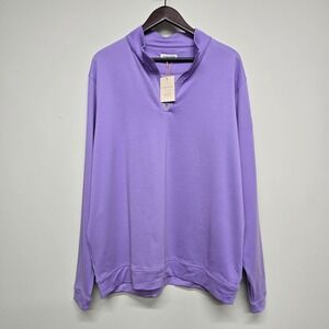 Peter Millar Crown Sport Pullover Mens XL Purple Quarter Zip Golf Preppy